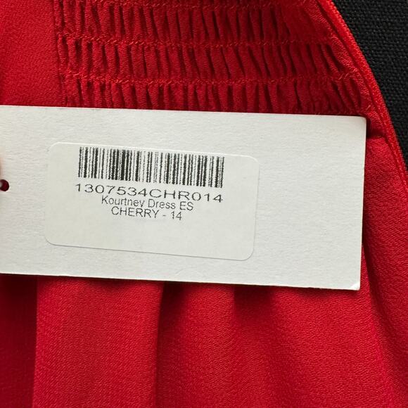 NWT Reformation Pisa Red Crepe Maxi Strap Open Back Dress Size 14 - Picture 7 of 11